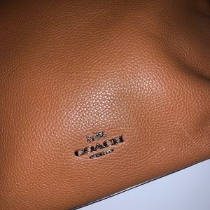 Coach pebble leather brown crossbody